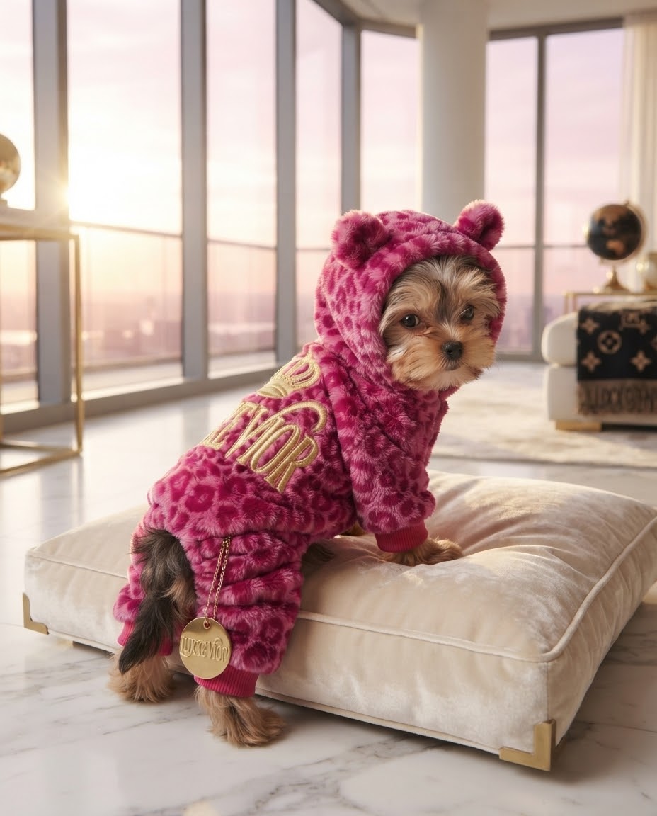 Luxury Leopard Pink High Vibrational Robes detail 3