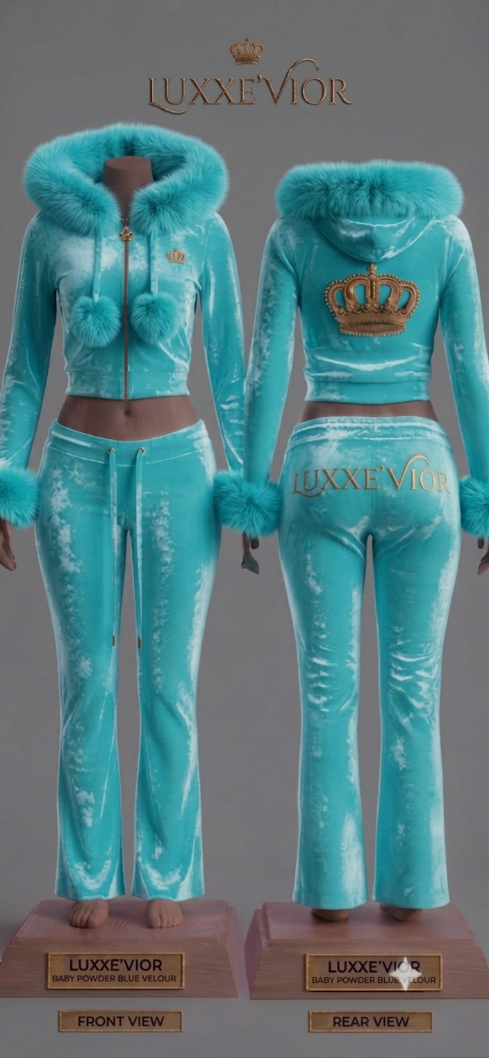 Aqua Ecstasy velour tracksuit set