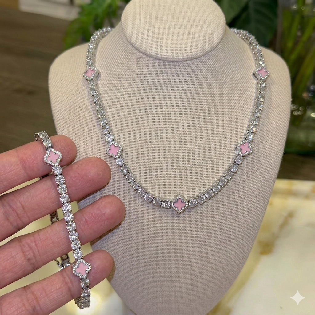Crystal Petal Clover Set